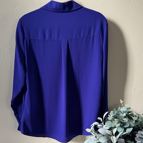 Express Royal Blue Button-Up The Portofino Shirt - Picture 4 of 4